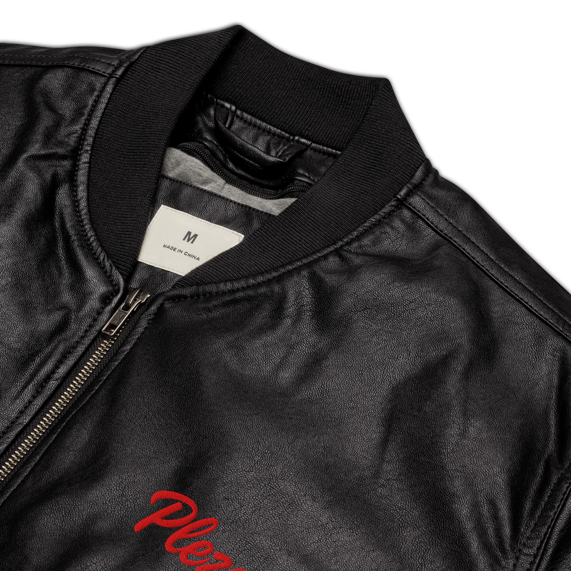Leather Bomber Jacket - Image 2