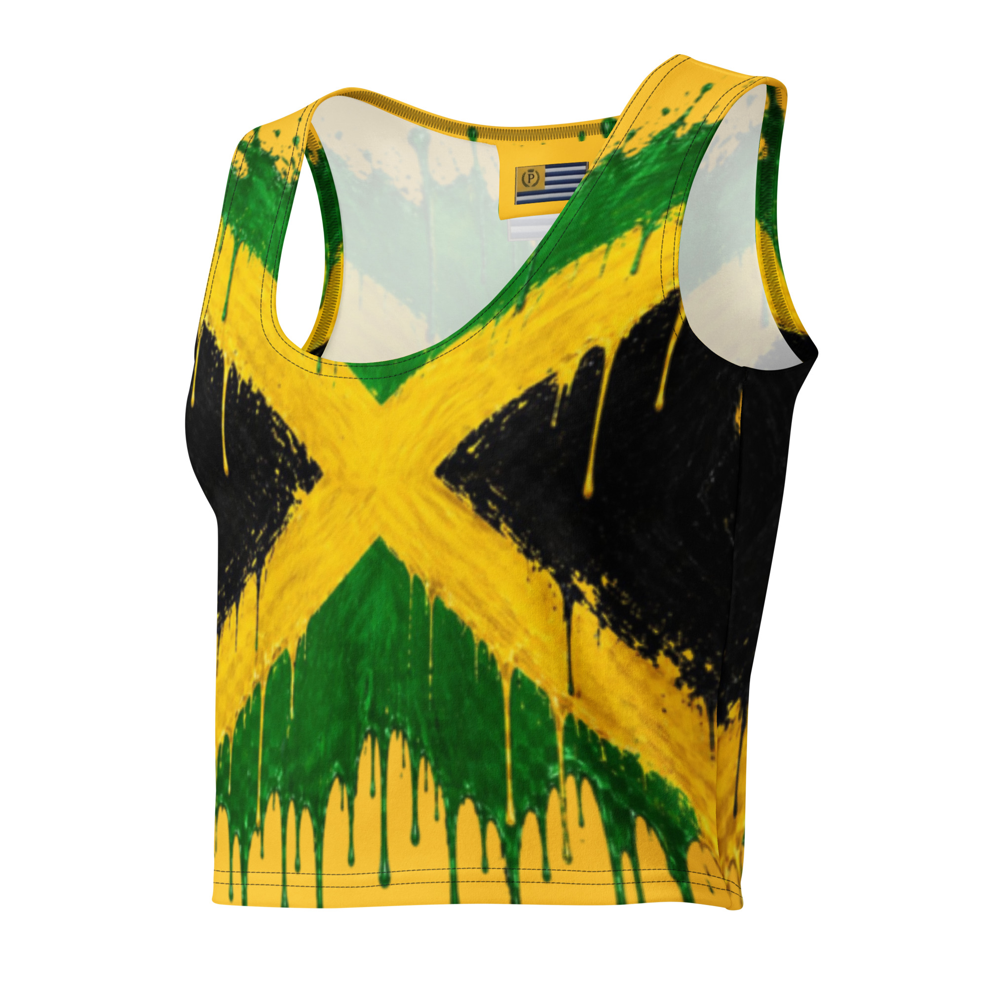 PLEZEM Jamaican Flag Crop Top