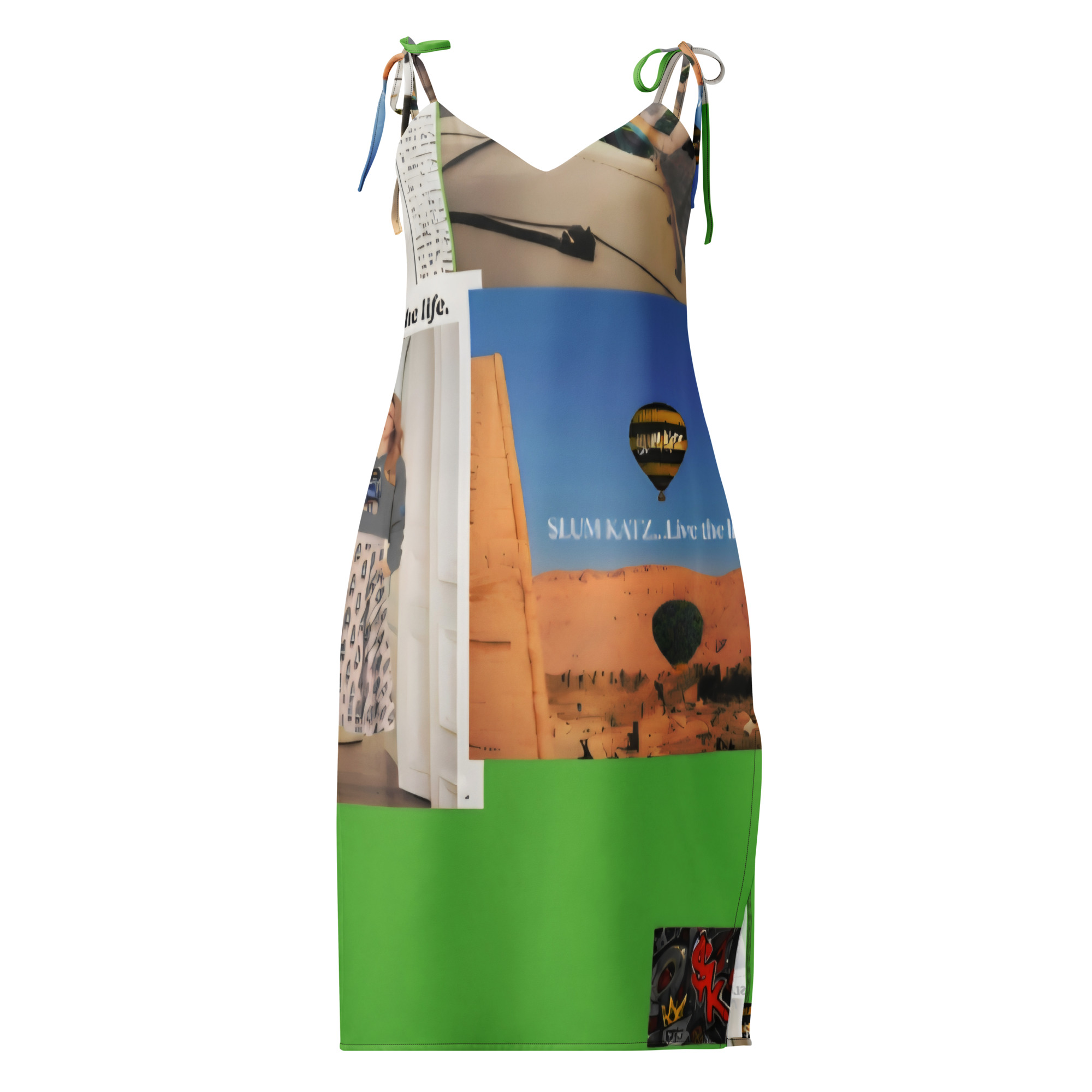 $LUM KATZ WTF Tie-strap dress