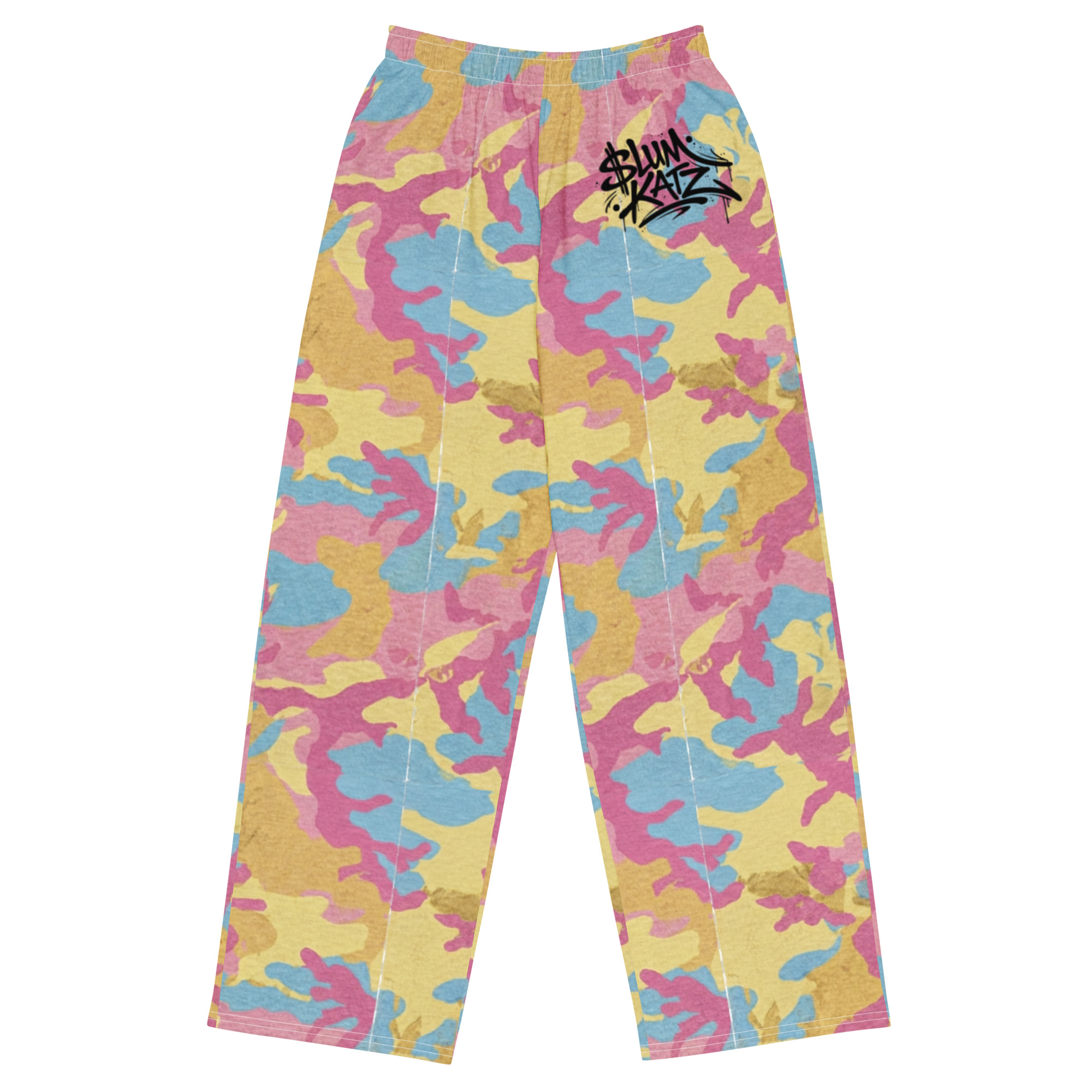 $LUM KATZ CamoPink Unisex Wide-leg Pants